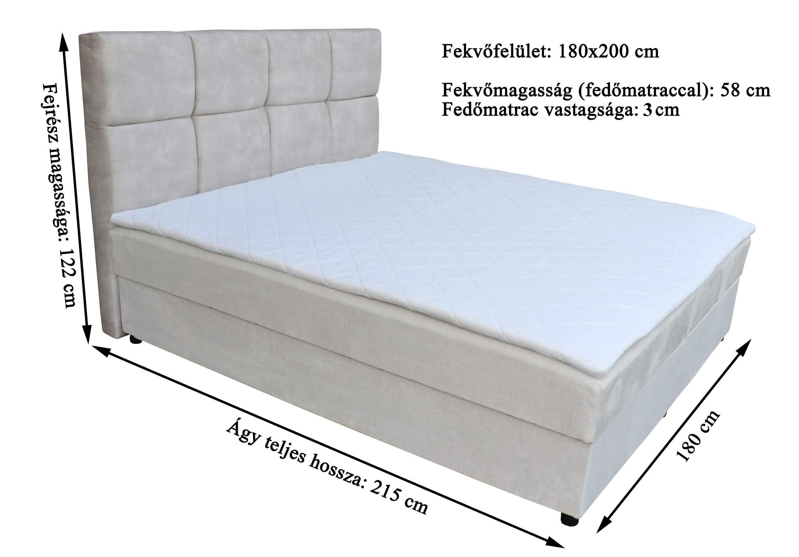 franciaágy Szabrina 180 boxspring - Image 3